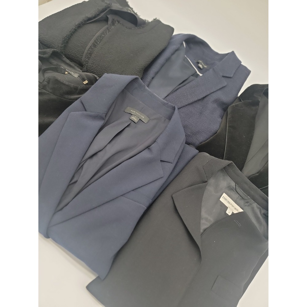 Lot Of 6 Emporio Armani Ellie Tahari Ann Taylor Women's Jackets & Blazers Nice!